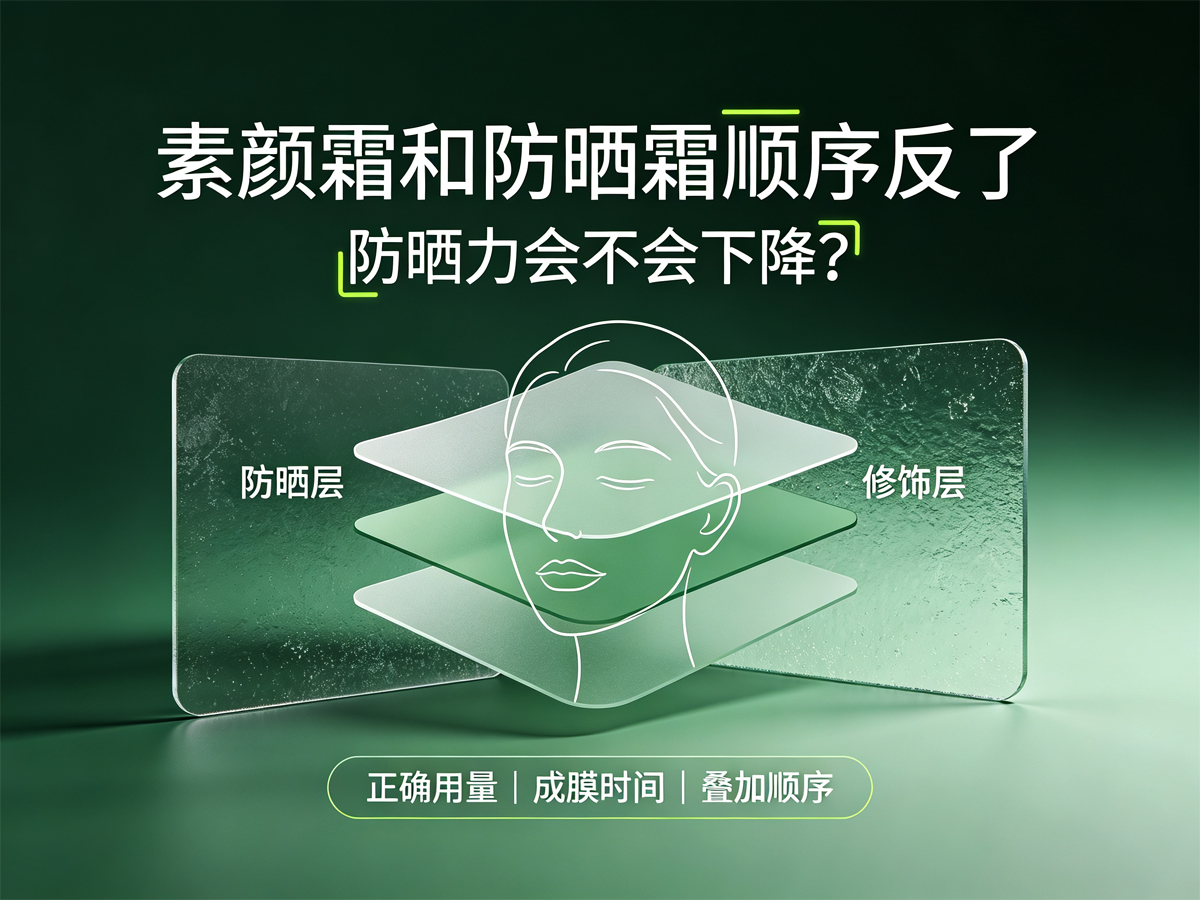 素颜霜和防晒霜顺序用反了
