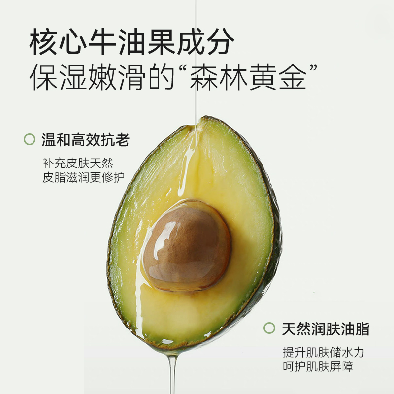 芦氧免洗面膜-03核心成分-牛油果-森林黄金-温和高效抗老-天然润肤油脂